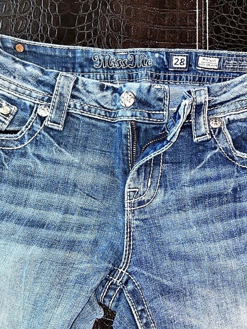Miss Me Distressed Straight Leg Jeans